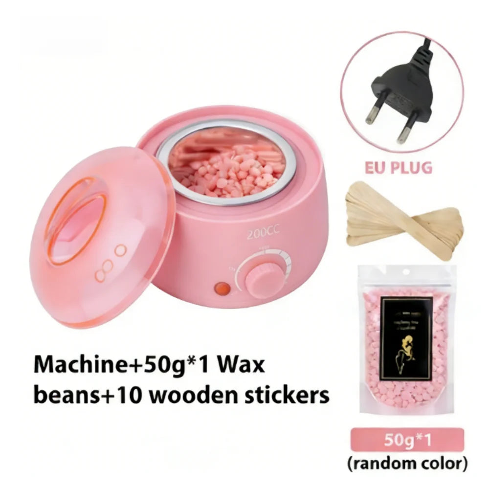 200CC Wax Heater Warmer Hair Removal Machine For Hand Foot Body SPA Epilator Paraffin Wax Pot +Wax Beans + Wood Sticks