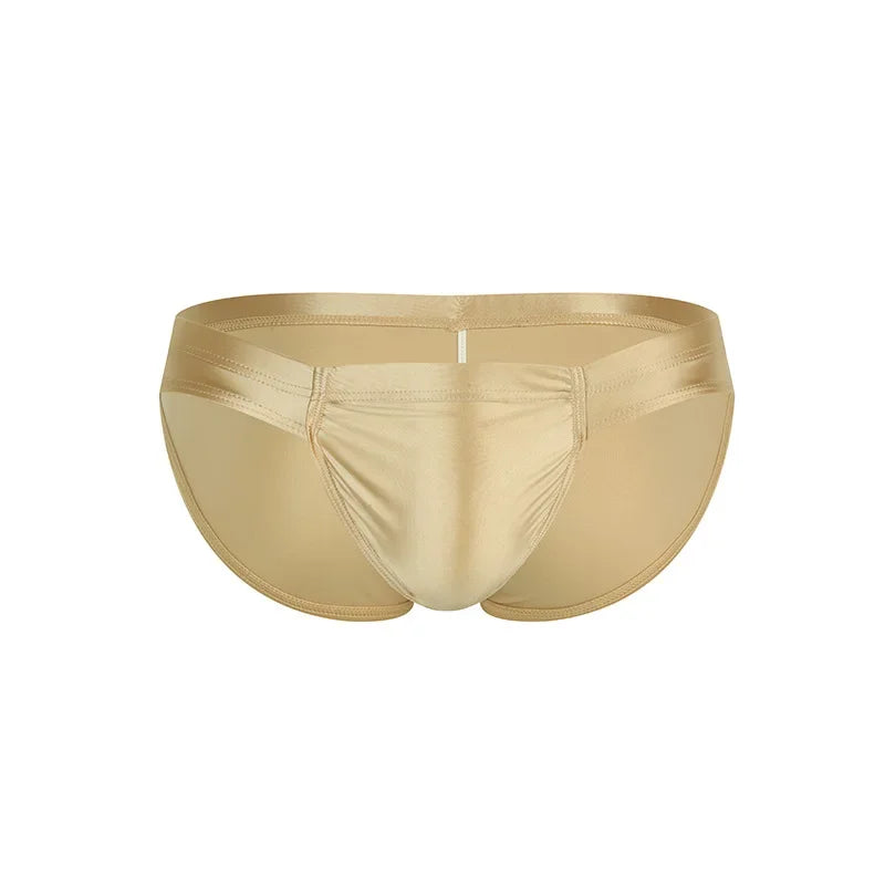2026 fashion solid color men's three-dimensional triangle breathable sports low waist high elastic tight body