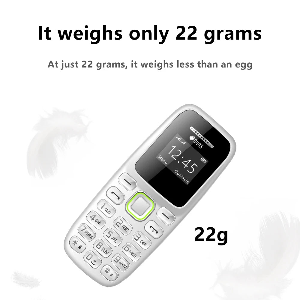 BM310 Small Mobile Phones Unlocked Bluetooth Earphone Telephone Low Radiation Automatic Call Recording Dual SIM Small Cell Phone