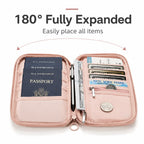 RFID Blocking Passport Holder Travel Wallet Durable Anti-Theft Card Slots Protective Case Flights Travel Organizer for Women Men