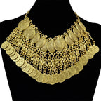 Multi-style Vintage Coin Choker Necklace for Women Boho Afghan Ethnic Gypsy Native Tribal Dress Turkish Pakistan Indian Jewelry