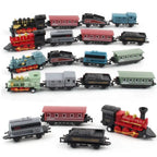 Car Vehicles Retro Steam Train Pull Back Model Diecast 1:60 Alloy Toy Train Kids Toys Set For Boys Gifts Kids Birthday