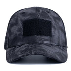 Men's Camouflage Tactical Baseball Cap With 3 Velcro Patches Military Camouflage Hat Cap For Outdoor Jugle Fishing Hiking Caps