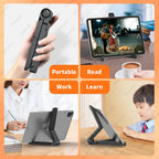 Portable Monitor Stand & Tablet Stand Holder Adjustable, Foldable, For 7 to 12 Inches Most Tablets, Kindle Fire and Smart Phones