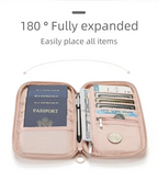 RFID Blocking Passport Holder Travel Wallet Durable Anti-Theft Card Slots Protective Case Flights Travel Organizer for Women Men