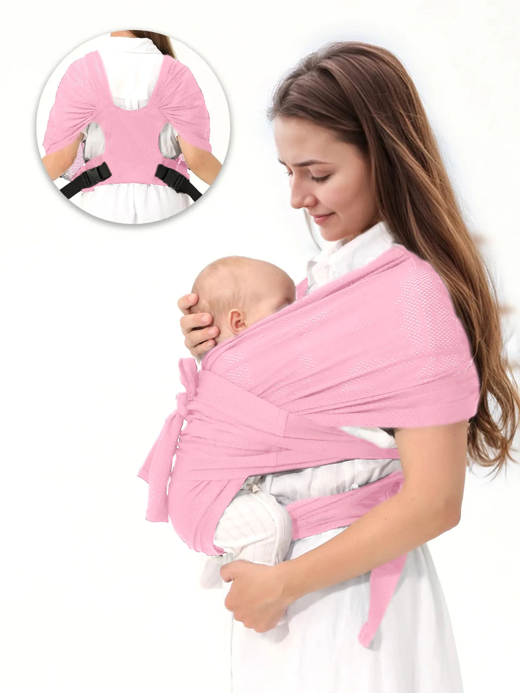 Adjustable Newborn Baby Sling Soft Breathable Air Mesh Carrier Infant Wrap Hipseat Gridding Cloth Wrap for Comfortable Wearing