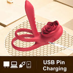 Rose Penis Ring Vibrator Female G-spot Clitoral Stimulation Male Ejaculation Delay Silicone CockRing Adult Sex Toy for Couples