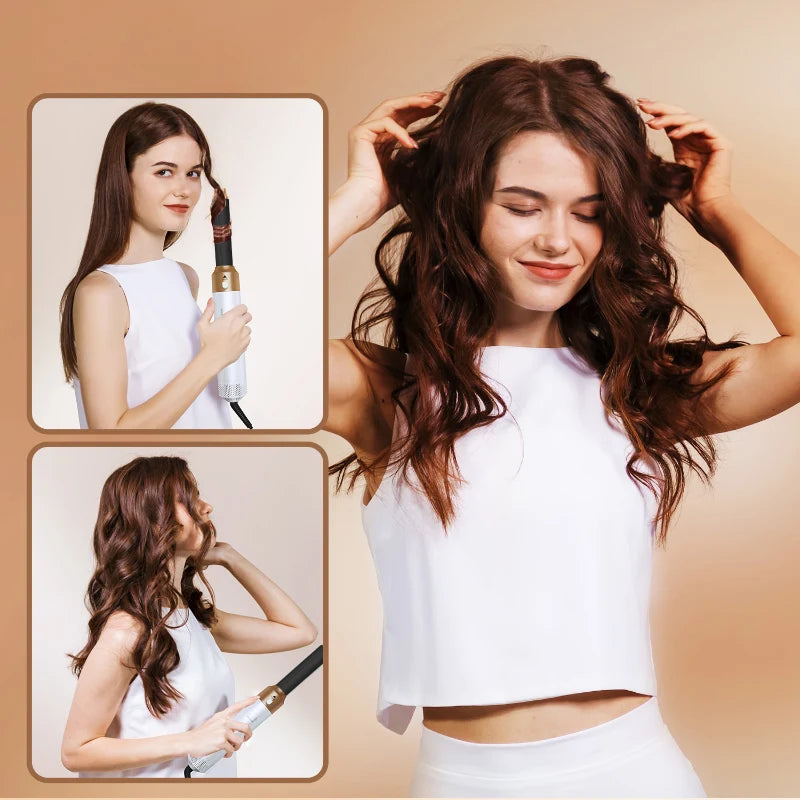 5 in 1 Hair Dryer Hot Comb Set Professional Curling Iron Hair Straightener Styling Tool For Professional Hair Dryer Household